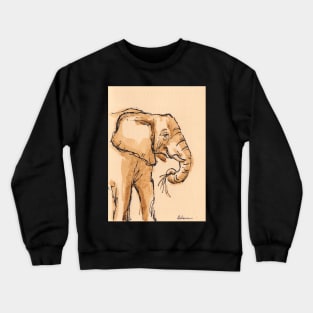 Breakfast - Elephant #28 Ink Wash Painting Crewneck Sweatshirt